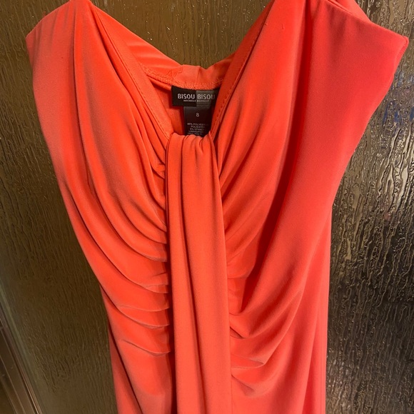 Bisou Bisou Coral Dress - Size 8 Coral Dress - Picture 2 of 5